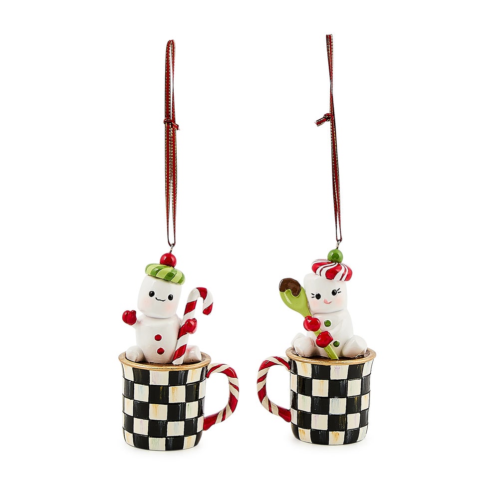 Check It Out Marshmallow Ornaments, Set of 2 mackenzie-childs Panama imagen 1