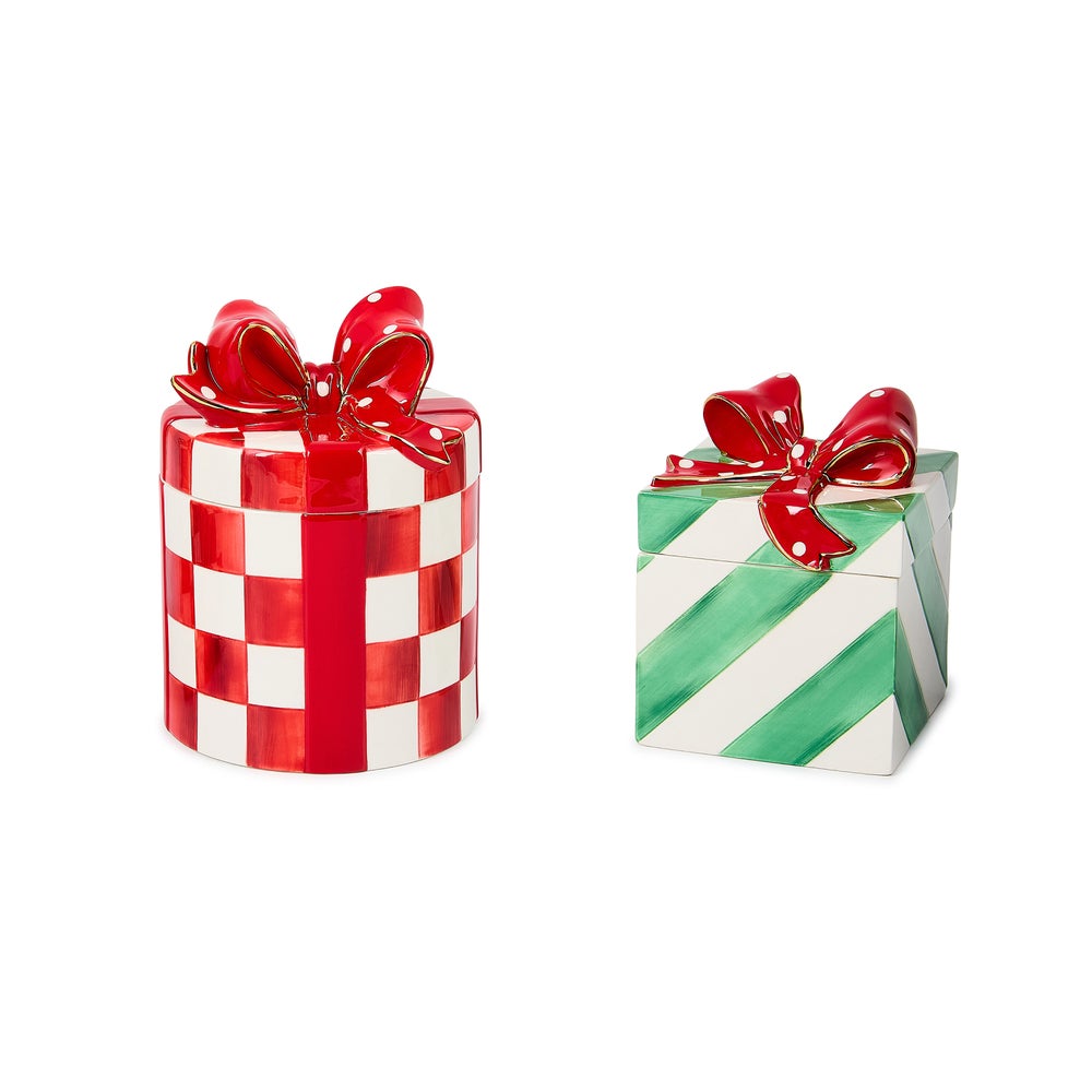 Check It Out Ceramic Gift Boxes, Set of 2 mackenzie-childs Panama imagen 1