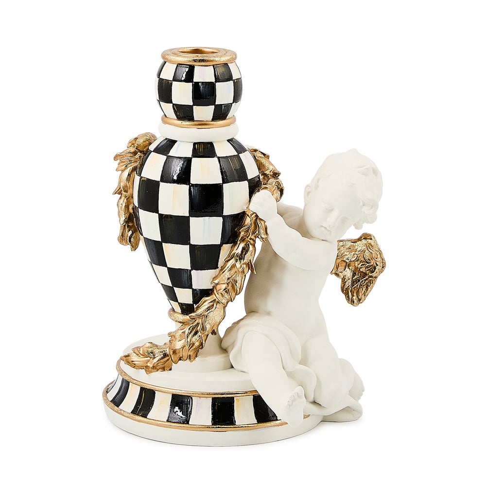 Courtly Noel Sitting Cherub Candle Holder mackenzie-childs Panama imagen 1