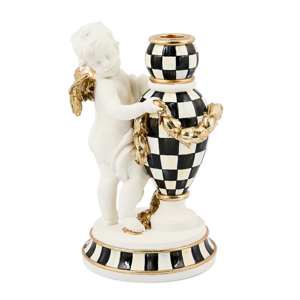 Courtly Noel Standing Cherub Candle Holder mackenzie-childs Panama imagen 1 Courtly Noel Standing Cherub Candle Holder mackenzie-childs Panama imagen 1