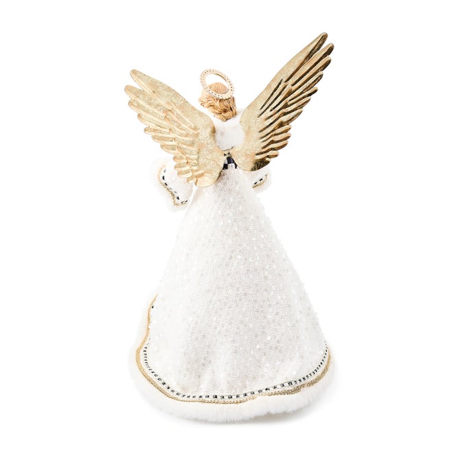 Courtly Noel Fabric Angel Tree Topper image number 1