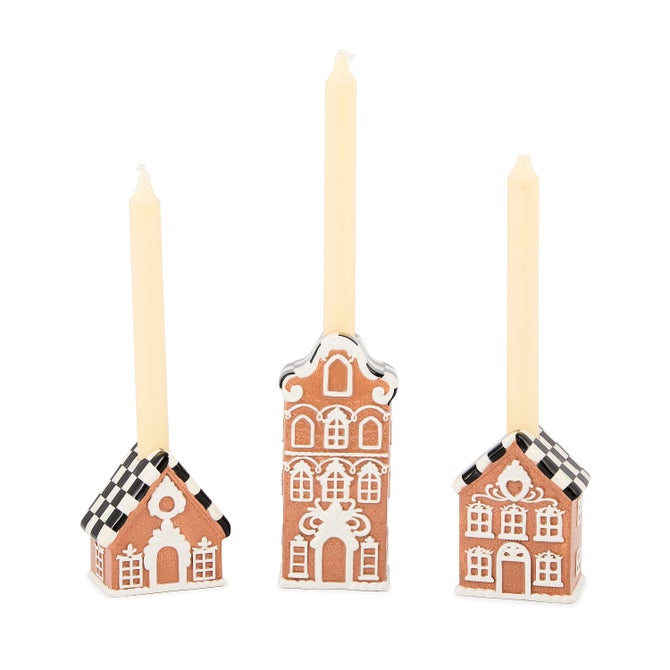 Gingerbread Village Candle Holders, Set of 3 image number 2
