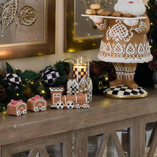 Gingerbread Village Pillar Candle Holder image number 1
