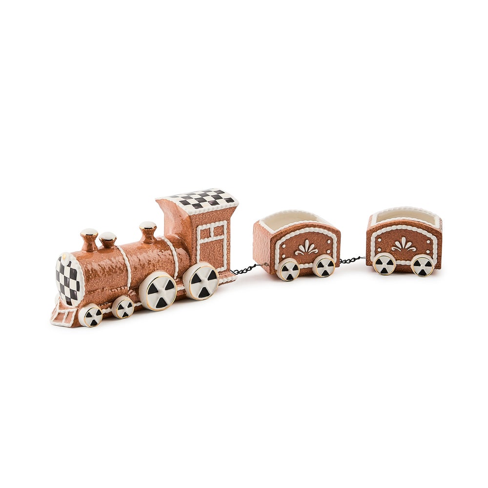 Gingerbread Ceramic Train mackenzie-childs Panama imagen 1