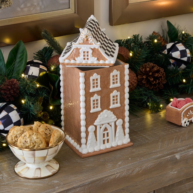 Gingerbread House Ceramic Cookie Jar image number 1