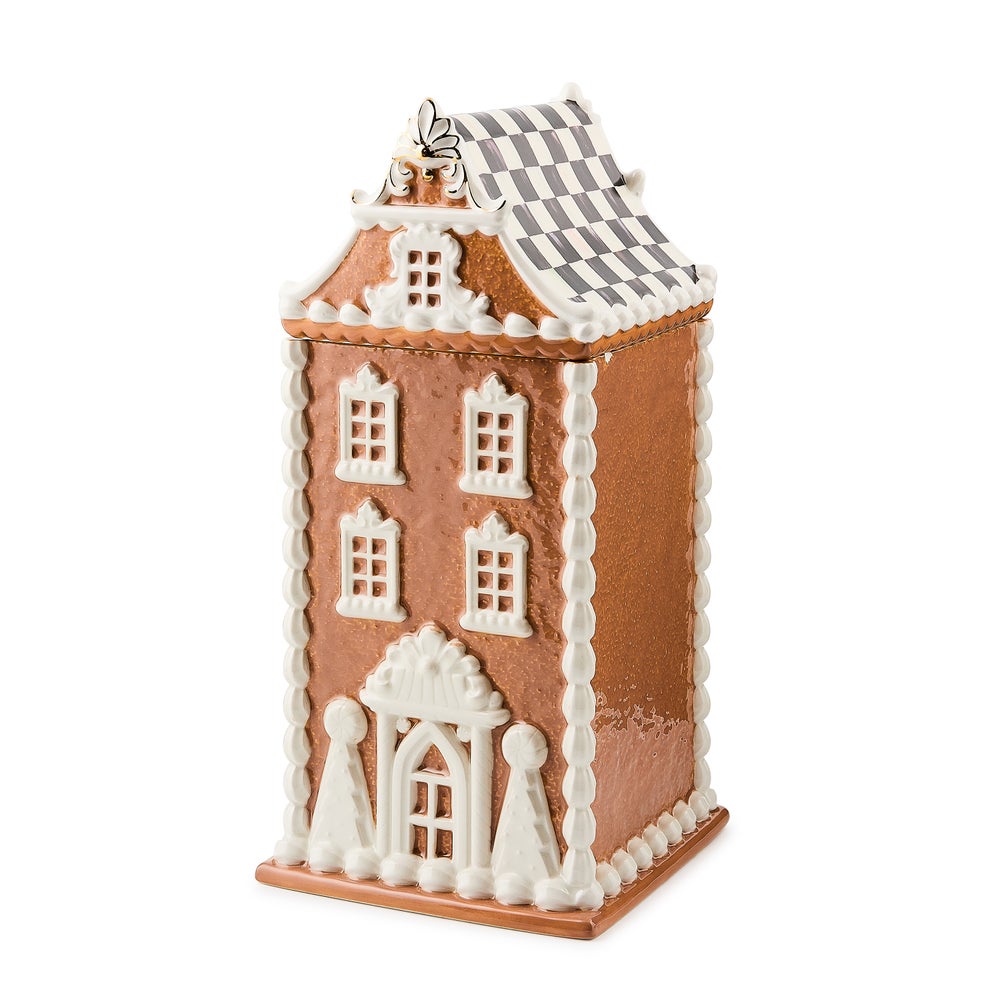 Gingerbread House Ceramic Cookie Jar mackenzie-childs Panama imagen 1