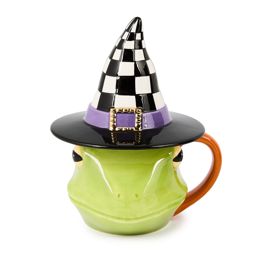 Halloween Fergal Ceramic Lidded Mug mackenzie-childs Panama imagen 1 Halloween Fergal Ceramic Lidded Mug mackenzie-childs Panama imagen 1