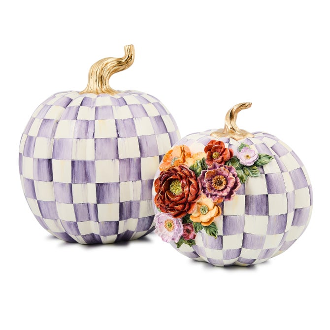 Violet Check Cascade Floral Pumpkin image number 3