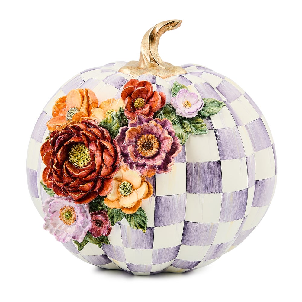 Violet Check Cascade Floral Pumpkin mackenzie-childs Panama imagen 1
