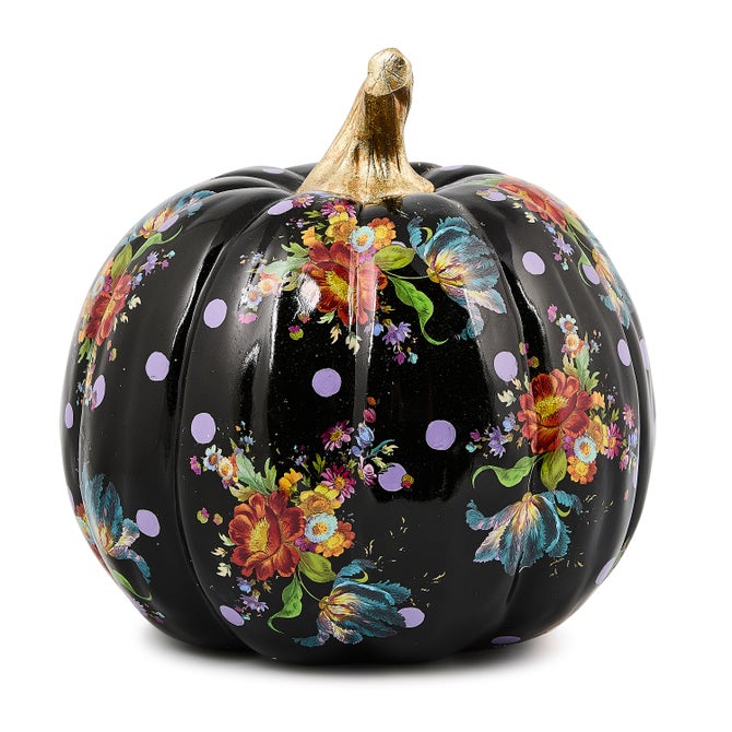 Black Flower Market Medium Pumpkin image number 2