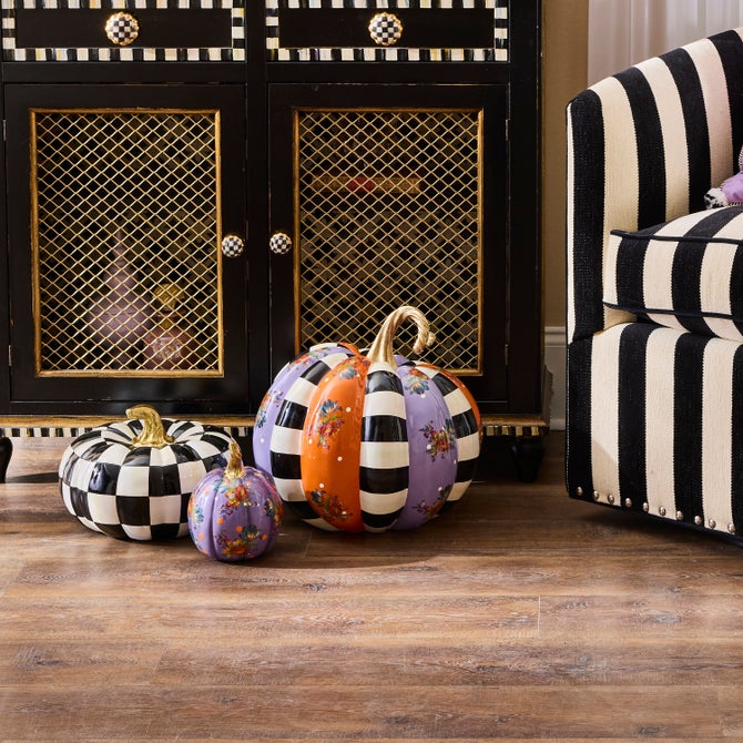 Violet Patchwork Extra Large Pumpkin image number 3