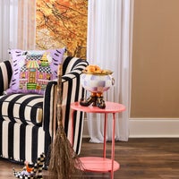 Halloween Fergal Violet Check Cauldron