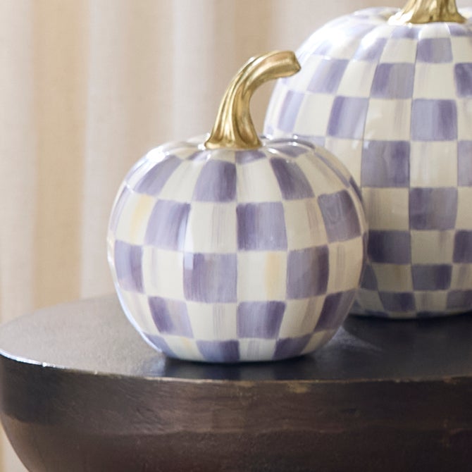 Violet Check Mini Pumpkin image number 2