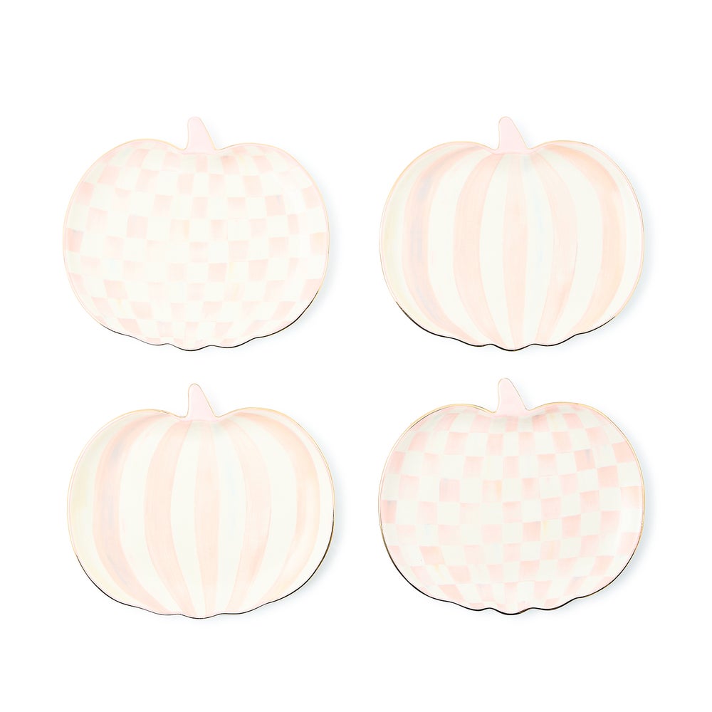 Rosy Check Pumpkin Ceramic Dessert Plates, Set of 4 mackenzie-childs Panama imagen 1