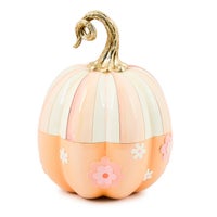 Rosy Stripe Flower Power Pumpkin