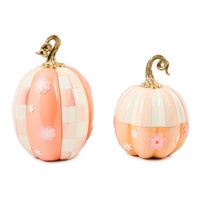 Rosy Stripe Flower Power Pumpkin