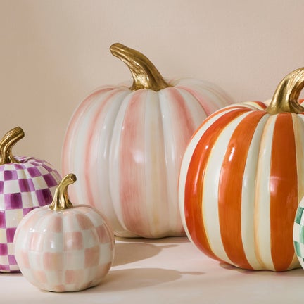 Rosy Stripe Medium Pumpkin