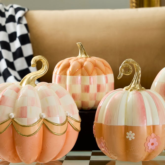 Rosy Check Fairytale Quilted Pumpkin image number 2