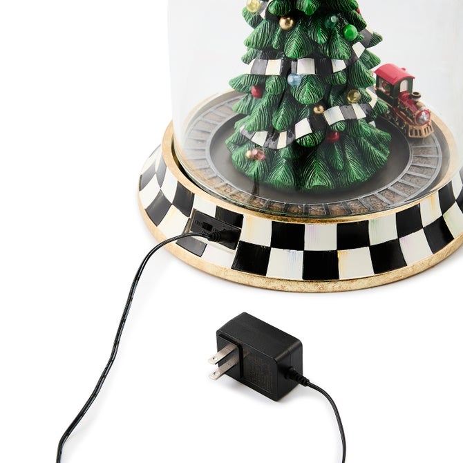 Christmas Tree Train Music Box Cloche image number 2