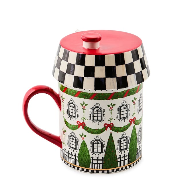 Holly Village Ceramic Lidded Mug image number 2