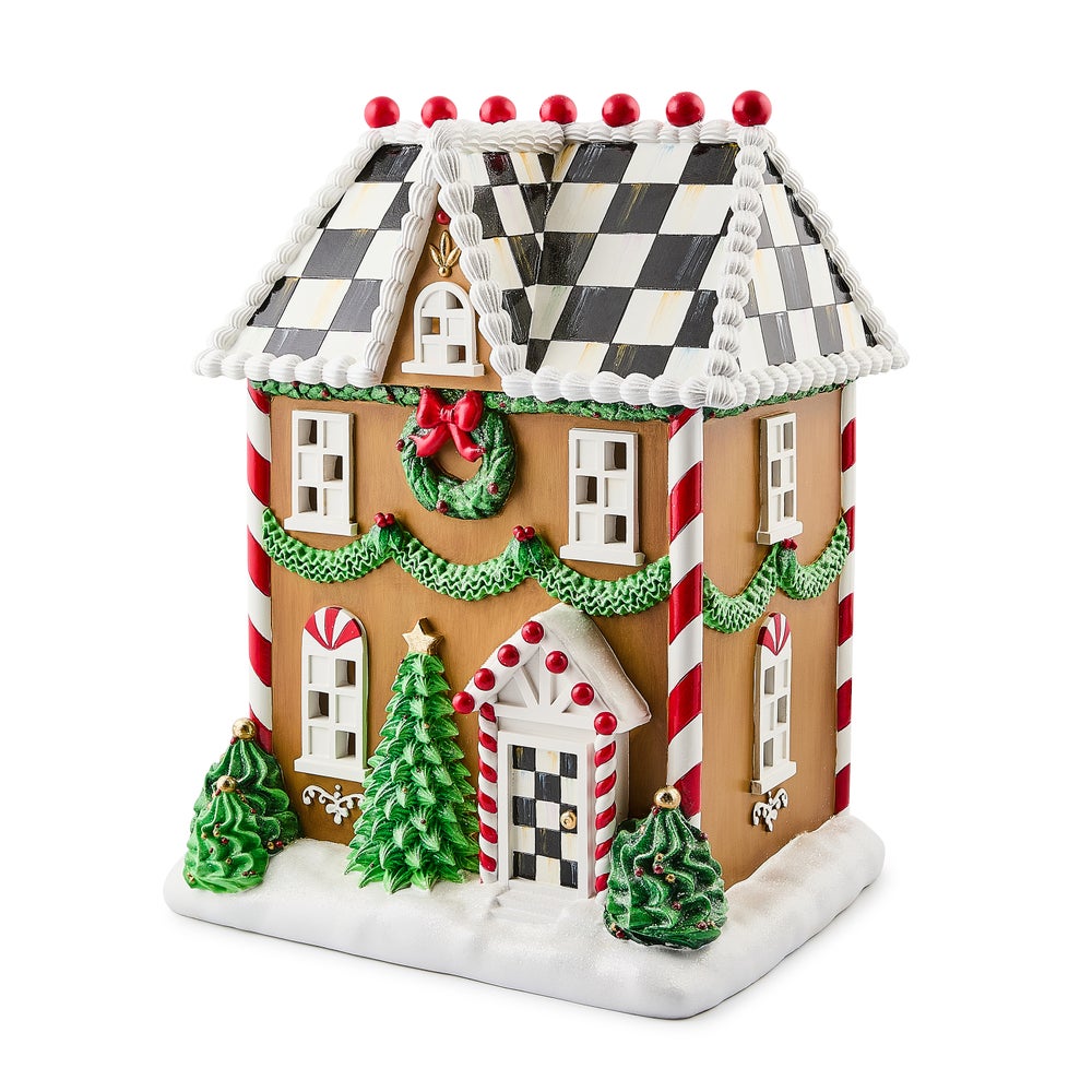 Holly Village Illuminated Gingerbread House mackenzie-childs Panama imagen 1 Holly Village Illuminated Gingerbread House mackenzie-childs Panama imagen 1