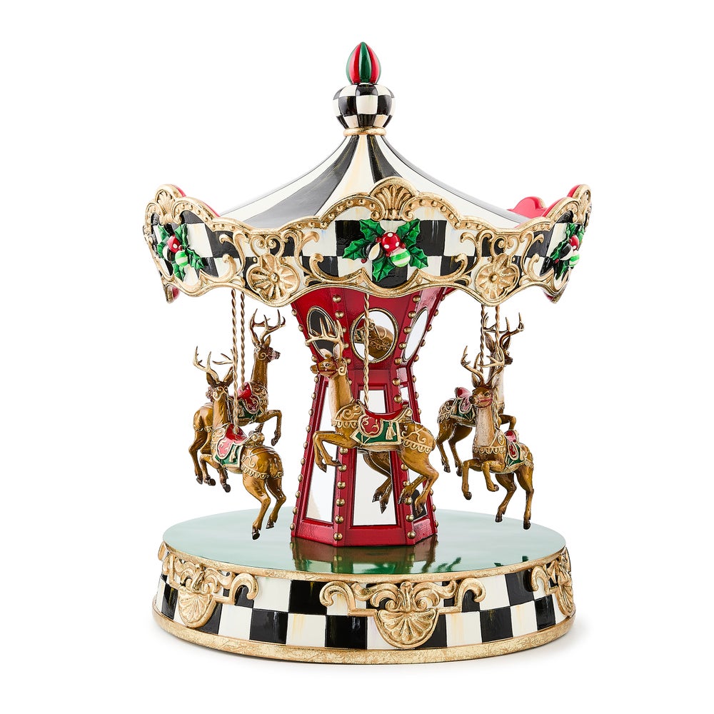 Merry Christmas Rotating Carousel mackenzie-childs Panama imagen 1
