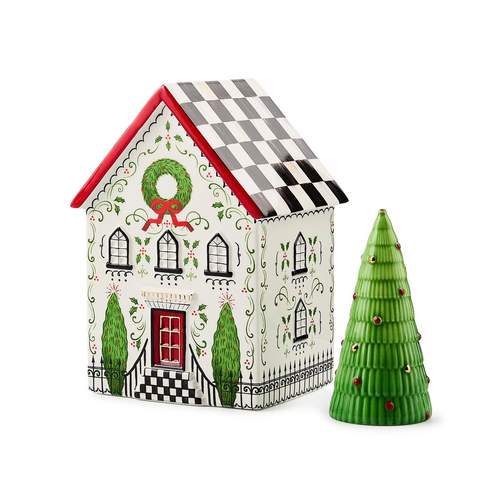 Holly Village Illuminated Ceramic House mackenzie-childs Panama imagen 1