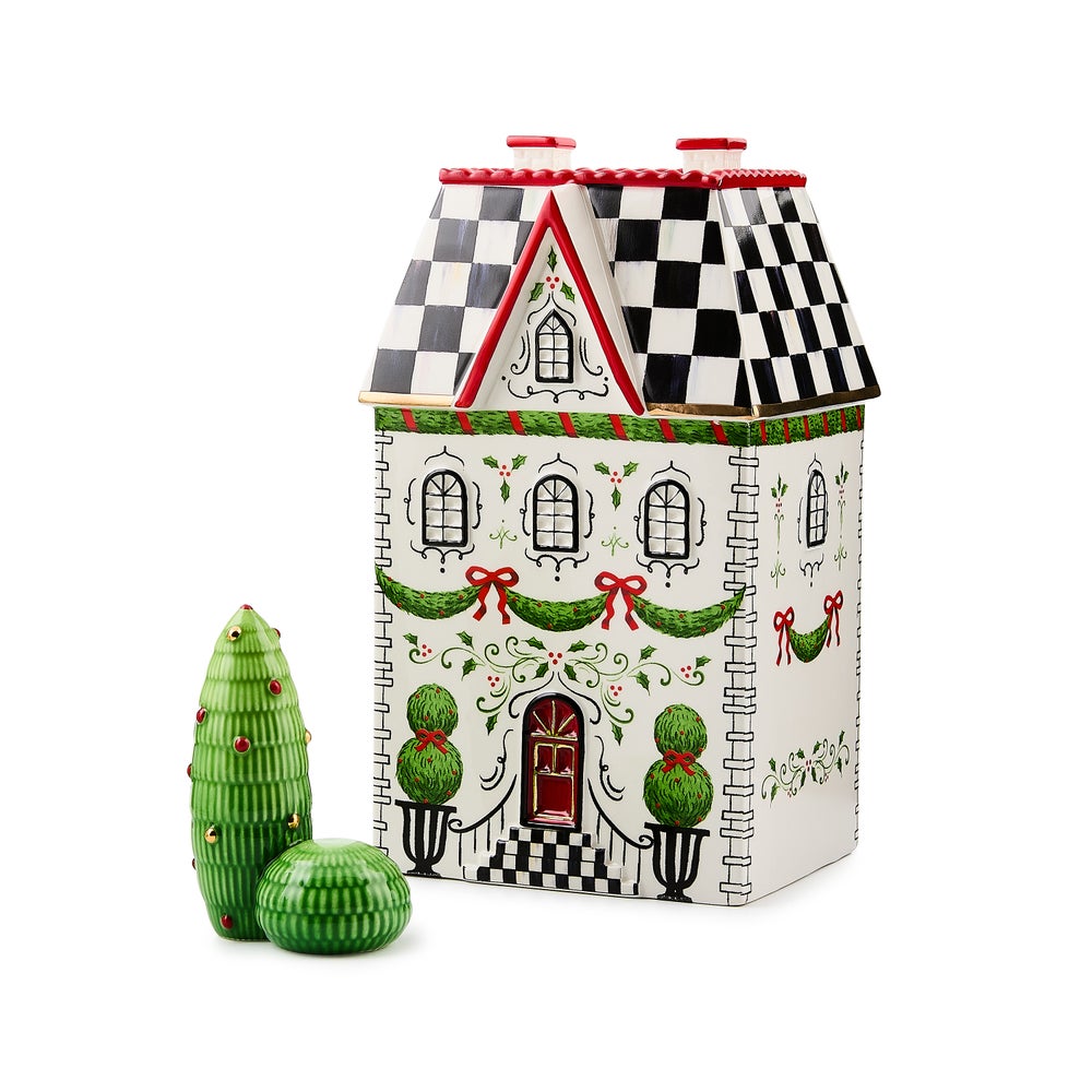 Holly Village Illuminated Ceramic Cottage mackenzie-childs Panama imagen 1