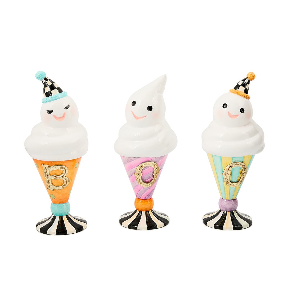 Trick or Treat BOO Ghosts, Set of 3 mackenzie-childs Panama imagen 1