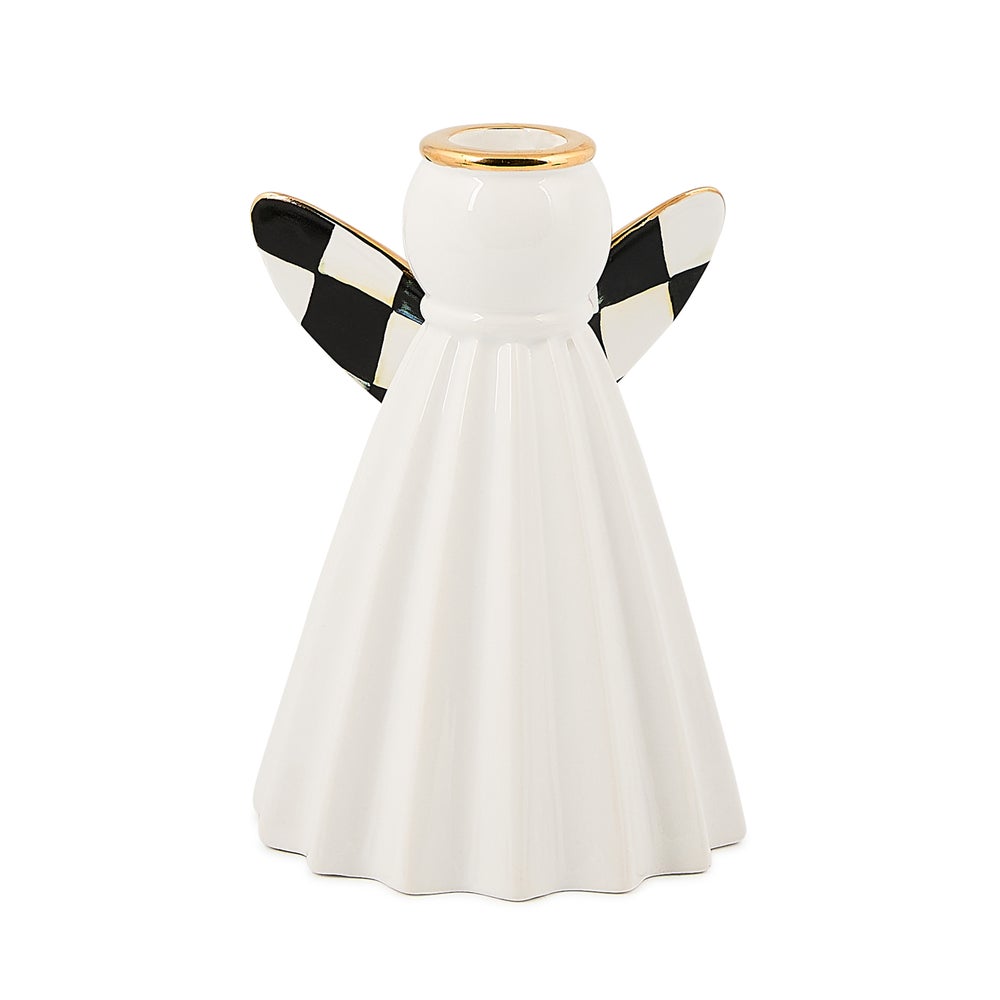 Courtly Noel Short Ceramic Angel Candle Holder mackenzie-childs Panama imagen 1 Courtly Noel Short Ceramic Angel Candle Holder mackenzie-childs Panama imagen 1