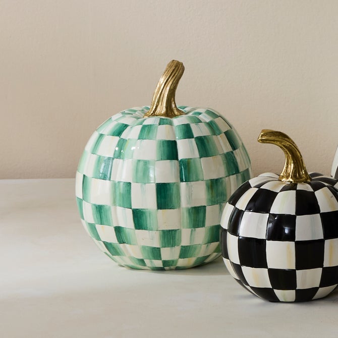 Emerald Check Small Pumpkin image number 4