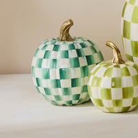 Emerald Check Small Pumpkin