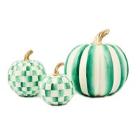 Emerald Check Small Pumpkin