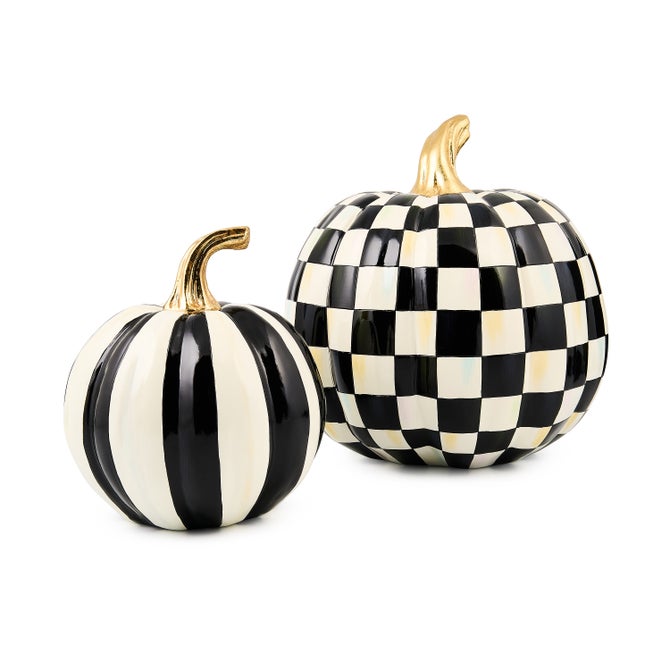 Classic Courtly Stripe Small & Check Medium Pumpkin Set image number 1