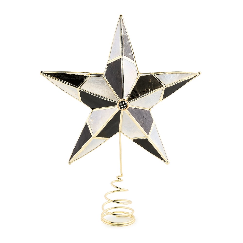 Courtly Capiz Star Tree Topper mackenzie-childs Panama imagen 1 Courtly Capiz Star Tree Topper mackenzie-childs Panama imagen 1