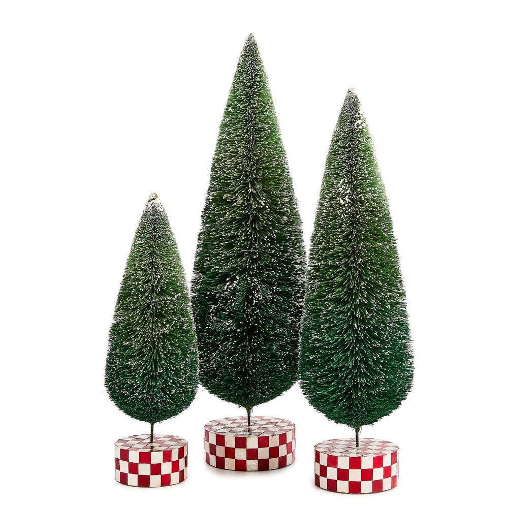 Check It Out Bottle Brush Trees, Set of 3 mackenzie-childs Panama imagen 1 Check It Out Bottle Brush Trees, Set of 3 mackenzie-childs Panama imagen 1