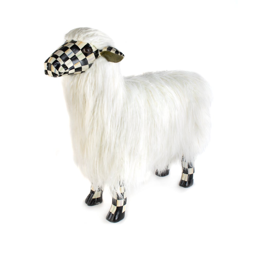 Courtly Check White Sheep - Large mackenzie-childs Panama imagen 1