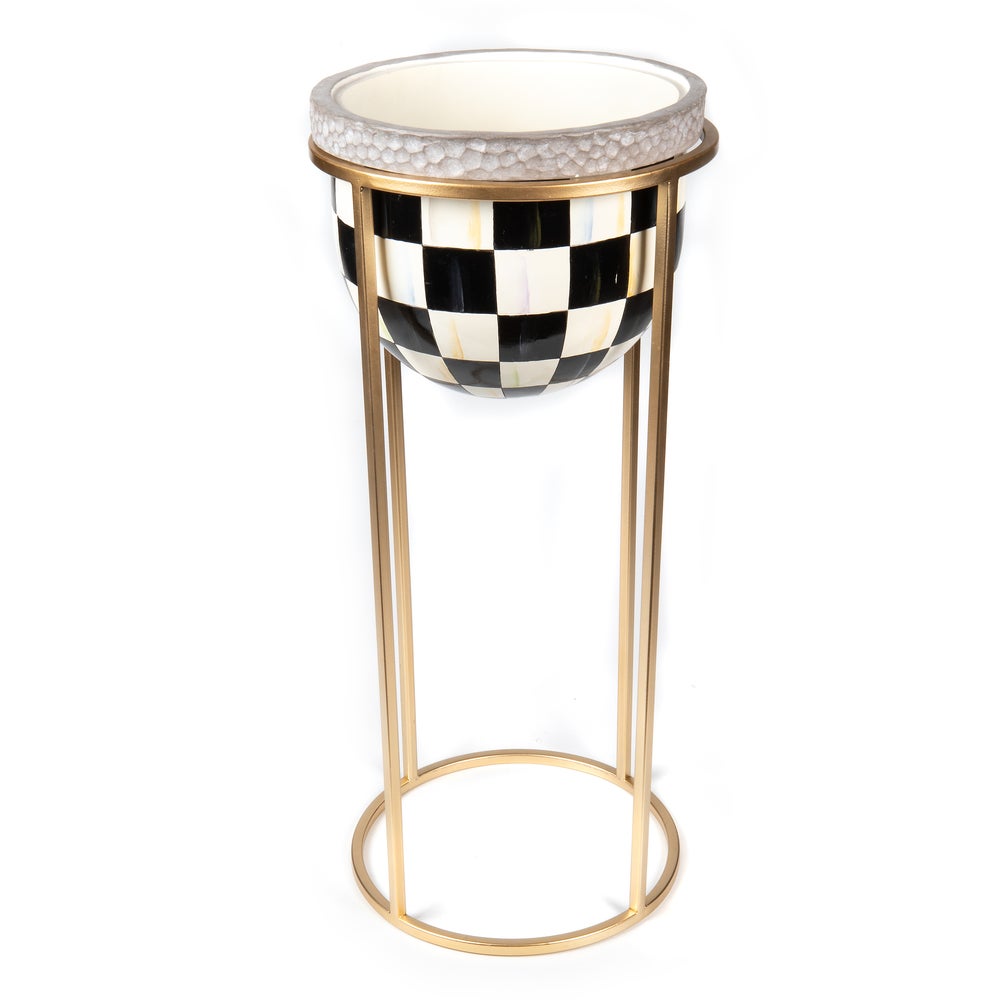 Courtly Check Tall Plant Stand mackenzie-childs Panama imagen 1