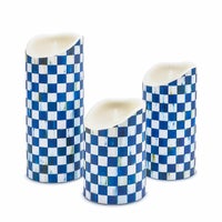 Royal Check Flicker 6" Pillar Candle