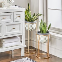Sterling Check Tall Plant Stand