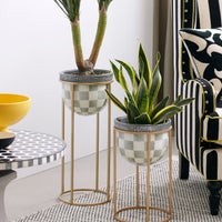 Sterling Check Tall Plant Stand