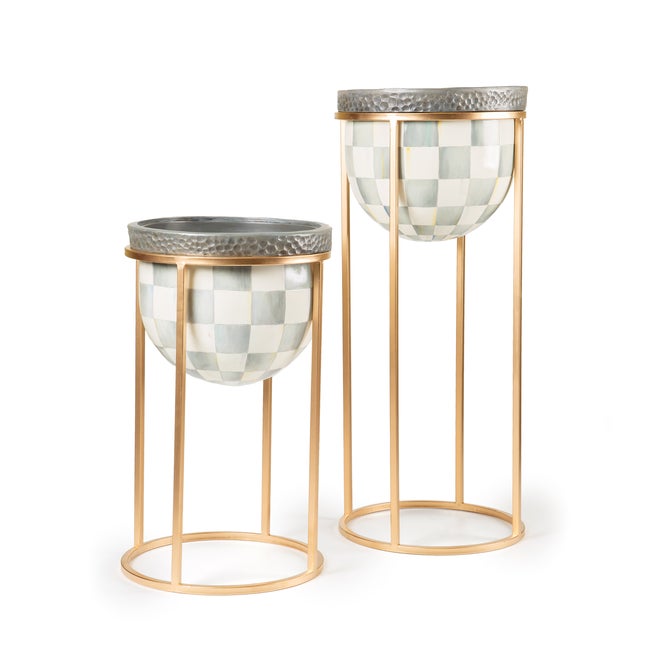 Sterling Check Tall Plant Stand image number 2