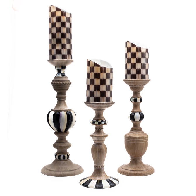 Courtly Pillar Candle Holders, Set of 3 image number 3
