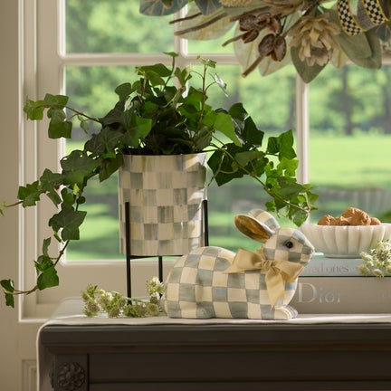 Sterling Check Tabletop Planter