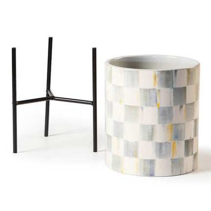 Sterling Check Tabletop Planter