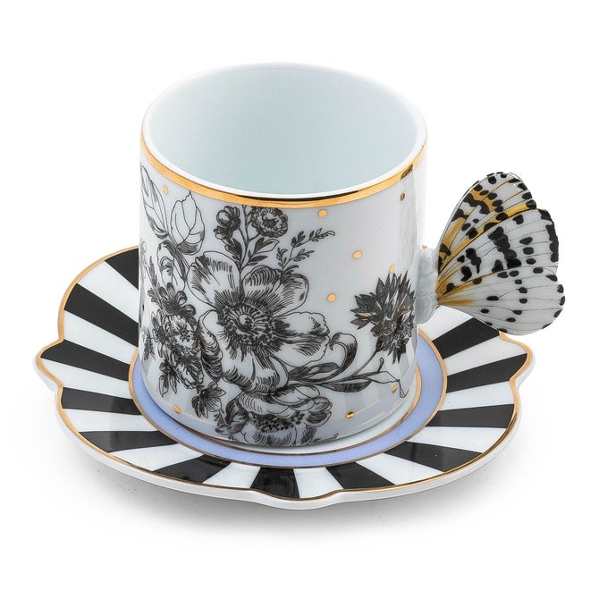 Butterfly Toile Mug & Saucer Set image number 0