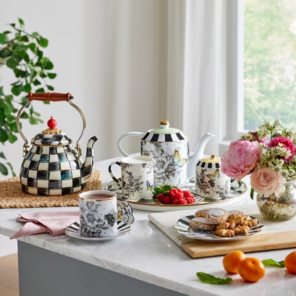 Butterfly Toile Teapot
