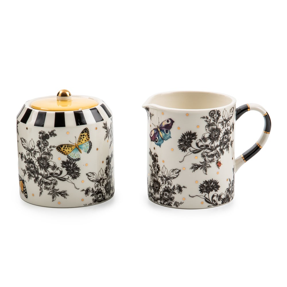 Butterfly Toile Creamer & Sugar Set mackenzie-childs Panama imagen 1