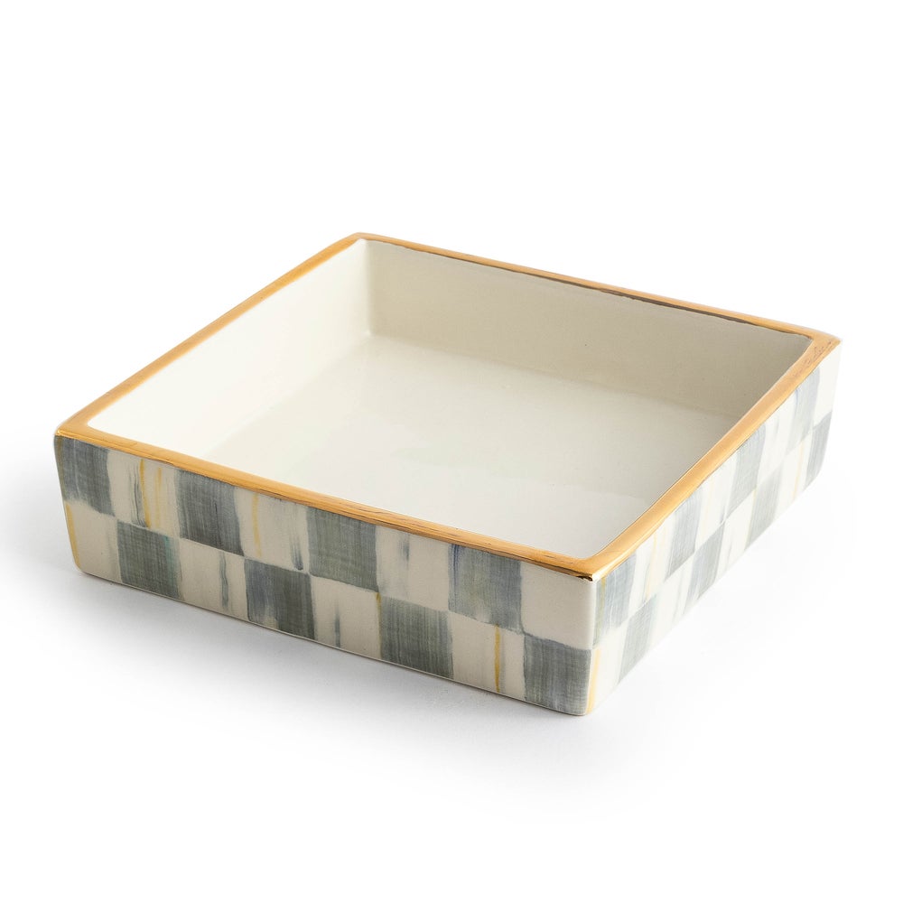 Cocktail Napkin Holder - Sterling Check mackenzie-childs Panama imagen 1