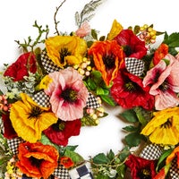 Courtly Poppy 28" Wreath